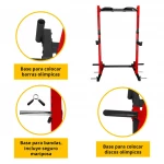 RACK DOMINADAS CON SOPORTE PARA BARRA OLÍMPICA