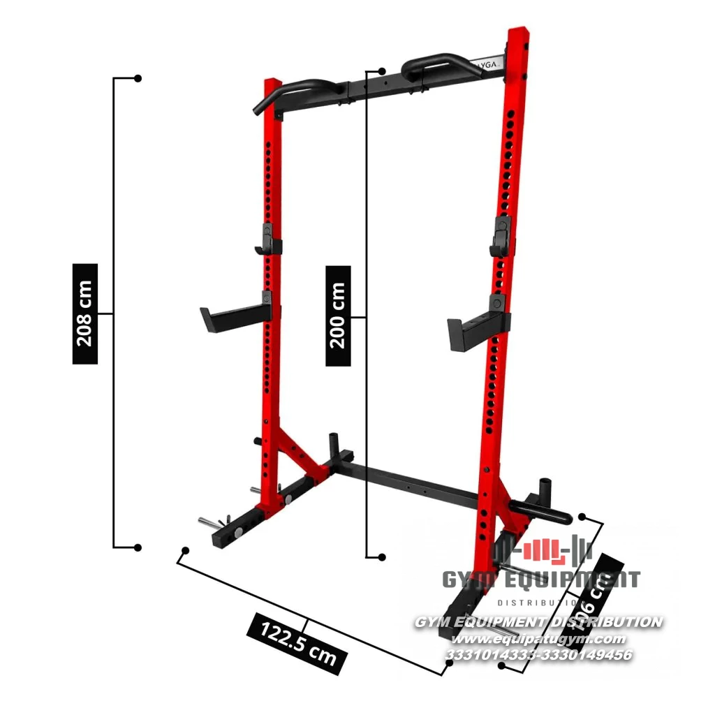 RACK DOMINADAS CON SOPORTE PARA BARRA OLÍMPICA