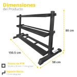 RACK PARA MANCUERNAS DE 150.5X58X80CM