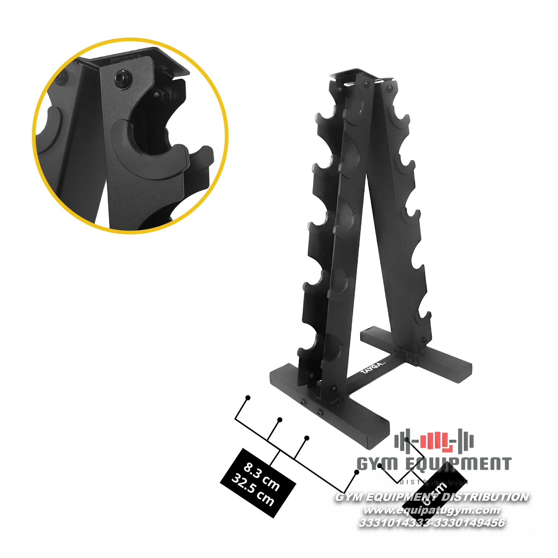 Rack para Mancuernas de 5 Pares