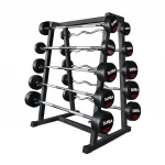 RACK PARA BARRAS DE PESO INTEGRADO NEGRO