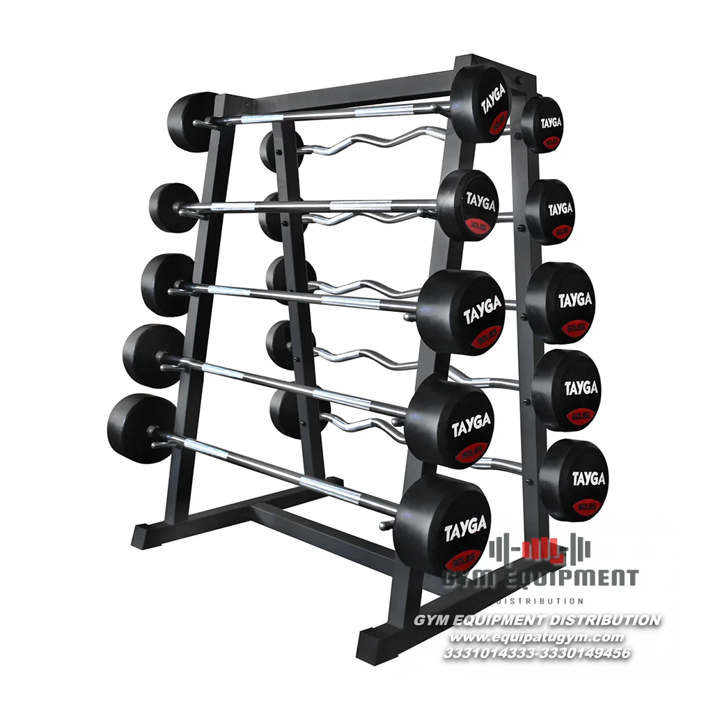 RACK PARA BARRAS DE PESO INTEGRADO NEGRO