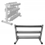 RACK PARA MANCUERNAS, 3 ESTANTES, 120X50X78