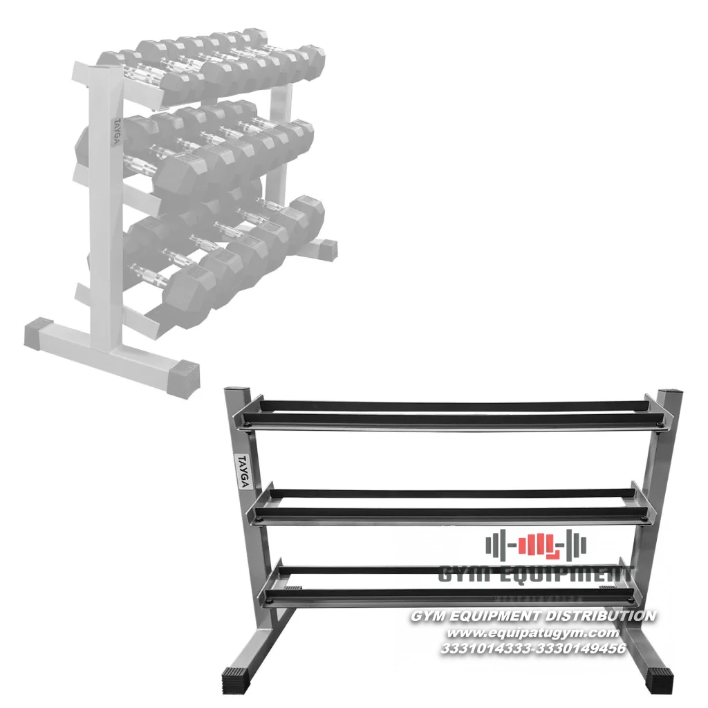 RACK PARA MANCUERNAS, 3 ESTANTES, 120X50X78