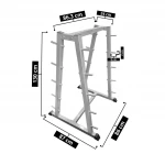 RACK PARA BARRA RECTA O Z CON PESO INTEGRADO