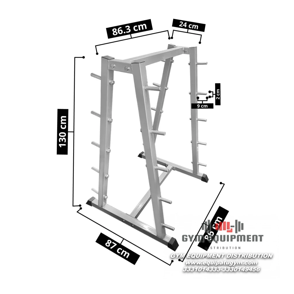 RACK PARA BARRA RECTA O Z CON PESO INTEGRADO